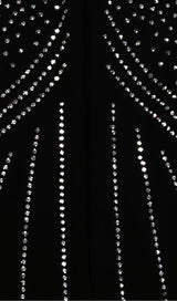 POLYESTER IRON-ON HALTER SLEEVELESS ONE STEP DRESS IN BLACK styleofcb 