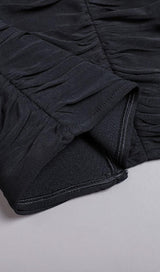 RUCHED STRAPLESS MIDI DRESS IN BLACK styleofcb 