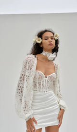 LACE CORSET MIDI DRESS IN WHITE DRESS styleofcb 