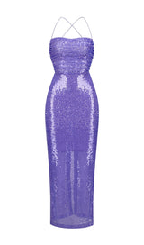 SEQUIN BACKLESS MAXI DRESS IN PURPLE styleofcb 
