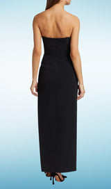 CRYSTAL FLOWER MAXI DRESS IN BLACK Dresses styleofcb 