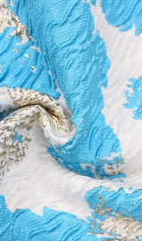 PRINT MIDI DRESS IN BLUE Dresses styleofcb 