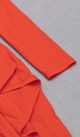 OFF SHOULDER LONG SLEEVE IRREGULAR IN ORANGE styleofcb 