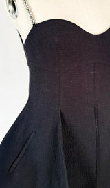RHINESTONE PEPLUM MINI DRESS IN BLACK styleofcb 