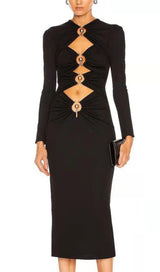 BANDAGE MIDI DRESS IN BLACK Dresses styleofcb 
