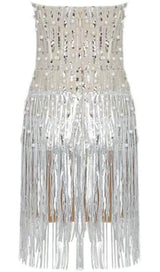 STRAPLESS MIDI DRESS IN WHITE Dresses styleofcb 