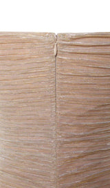 THE GLINT GOLD RUCHED CHIFFON LONG MAXI DRESS Dresses styleofcb 