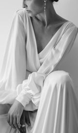 SLIPPERY MAXI DRESS IN WHITE styleofcb 