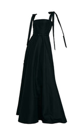 TIE SUSPENDER DRESS IN BLACK styleofcb 