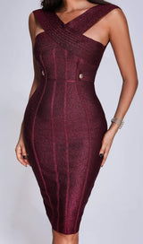 BANDAGE CUT OUT MIDI DRESS IN PINK styleofcb 