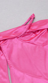 STRAPLESS LONG SLEEVE MIDI DRESS IN ROSE Dresses styleofcb 