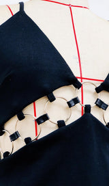 BANDAGE CUT OUT MIDI DRESS IN BLACK Dresses styleofcb 