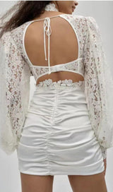 LACE CORSET MIDI DRESS IN WHITE DRESS styleofcb 