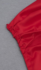 SLEEVELESS RUCHED MIDI DRESS IN RED Dresses styleofcb 