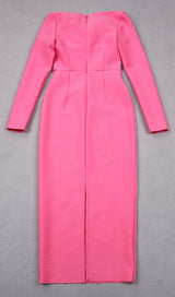 PINK BOW BANDAGE MIDI DRESS styleofcb 