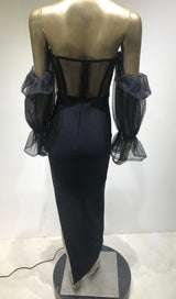 STRAPLESS MAXI DRESS IN BLACK Dresses styleofcb 