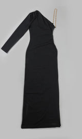 ONE SHOUDLER BACKLESS MAXI DRESS IN BLACK Dresses styleofcb 