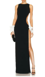 CUT OUT EXTREME SPLIT MAXI DRESS DRESS styleofcb 
