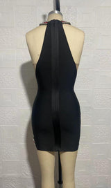 CRYSTAL DEEP V BANDAGE MINI DRESS Dresses styleofcb 