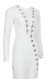 BODYCON SPLIT DRESS IN WHITE Dresses styleofcb 