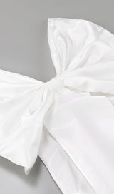 STRAPLESS BOWKNOT MINI DRESS IN WHITE Oh CICI 