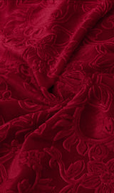 WINE RED CHINESE STYLE DARK GRAIN MINI DRESS styleofcb 