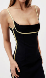 BANDAGE BACKLESS MIDI DRESS IN BLACK Dresses styleofcb 