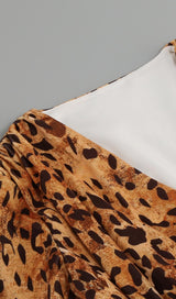 V NECK LEOPARD MINI DRESS Dresses styleofcb 