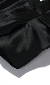 SQUARE NECK PUFF SLEEVE DRESS IN BLACK styleofcb 