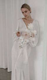 SLIPPERY MAXI DRESS IN WHITE styleofcb 