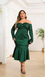 PLUS SIZE OFF THE SHOULDER MIDI DRESS Dresses styleofcb 