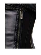 MERLINA BLACK VEGAN LEATHER BUSTIER TOP Tops styleofcb 