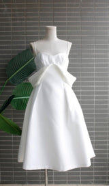 V NECK SLINKY MIDI DRESS styleofcb 