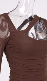 LONG SLEEVES MESH MINI DRESS Dresses styleofcb 