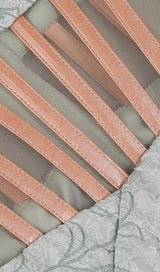 JACQUARD STRAPLESS MIDI DRESS IN YELLOW Dresses styleofcb 