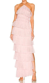 FRINGED BACKLESS MAXI DRESS Dresses styleofcb XS ROSE 