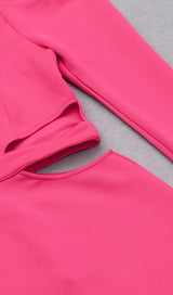 PHOSPHOR V-NECK WAIST CUT OUT MIDI DRESS styleofcb 