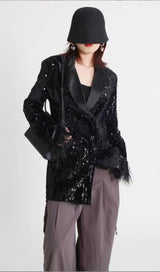 BLACK SUIT SEQUINS styleofcb 