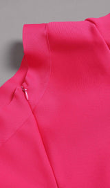 ONE SHOULDER MIDI DRESS IN PINK styleofcb 