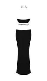 CHAIN CUTOUT MAXI DRESS IN BLACK styleofcb 
