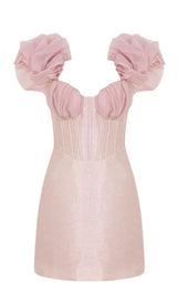 FISHBONE CORSET MINI DRESS Dresses styleofcb S PINK 