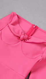 PINK BOW BANDAGE MIDI DRESS styleofcb 