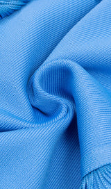 TASSEL HALTER BANAGE MIDI DRESS IN PURE BLUE DRESS styleofcb 