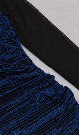 LONG SLEEVE BANDAGE DRESS IN NAVY BLUE bandage dress styleofcb 