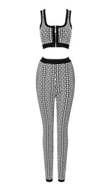 JACQUARD TWO PIECE SET IN GRAY Clothing styleofcb 