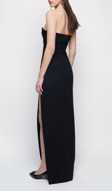 THEODORA BLACK MAXI BANDAGE DRESS styleofcb 