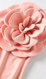 EXAGGERATED 3D FLOWER BODYSUIT IN PINK styleofcb 