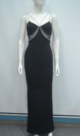SLEEVELESS MAXI DRESS IN BLACK styleofcb 