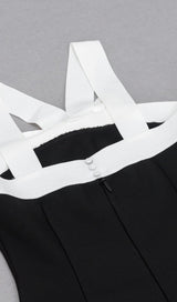 SLEEVELESS EVENING MIDI DRESS IN BLACK & WHITE Dresses styleofcb 