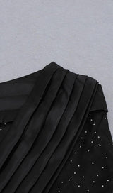 STRAPLESS MIDI DRESS IN BLACK styleofcb 